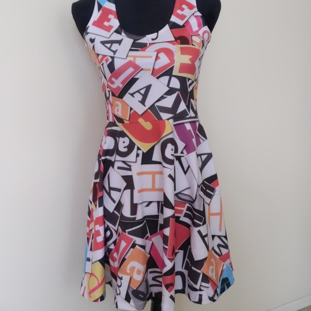 Women's Letter Print Sleeveless Dress box#2
